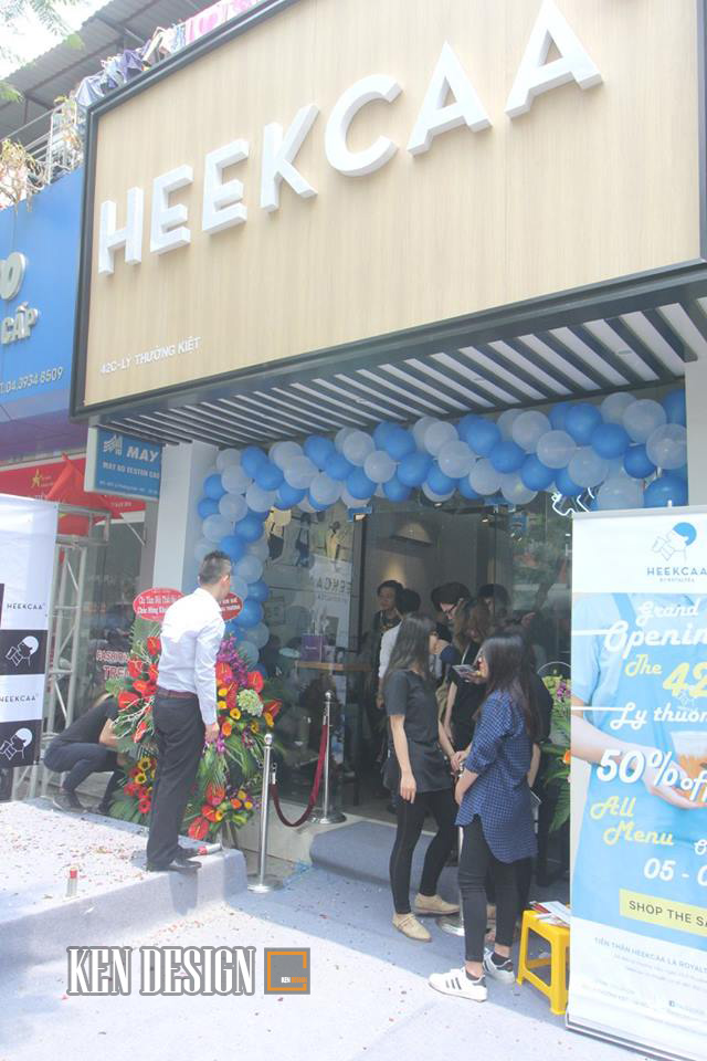 thiết kế quán cafe heekcaa